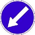Keep Left (450 mm diameter for mounting on cones)